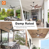 72" Large Ceiling Fan with Lights & Remote, Modern Black DC Ceiling Fan, Reversible, Dimmable 5CCT for Indoor/Outdoor Use - 8