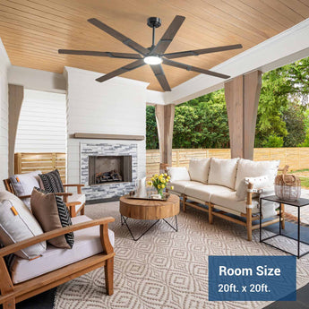 74 inch Ceiling Fans with Light and Remote, 6 Speed Reversible DC Motor, 3CCT, Dimmable, Quiet, Timer, Large Modern Ceiling Fan for Living room, Indoor/Outdoor - 16