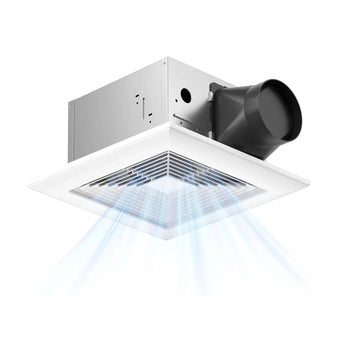 8 Inch Bathroom Exhaust Fan, 80 CFM, 0.8 Sones Low Noise Ventilation Fan, ETL & FCC Certified-1
