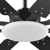 80" Ceiling Fan with LED Light & Remote – 6 - Speed Quiet Reversible DC Motor, Dimmable, Modern Black for Bedroom, Living Room, Patio - 4