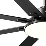 80" Modern Ceiling Fan with Light & Remote – Reversible, Dimmable 3CCT, Quiet Black Fan for Bedroom, Living Room, Patio & Outdoor - 5
