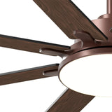 80" Modern Ceiling Fan with Light & Remote – Reversible, Dimmable 3CCT, Quiet Black Fan for Bedroom, Living Room, Patio & Outdoor - 11