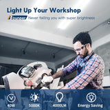 4FT Linkable LED Utility Shop Light, 4000 Lumens, 5000K Daylight, 40W, Surface & Suspension Mount, Garage Fixture, Black - 2