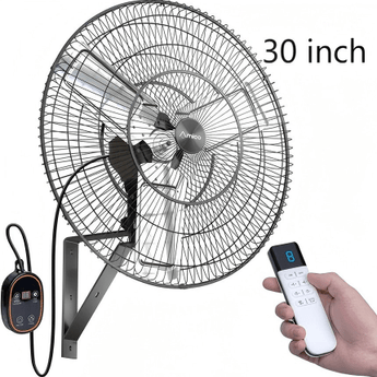 Amico Industrial Wall Mount Fan with Remote Control, DC Motor, 8 Speeds, 8690 CFM High Velocity, Oscillating Shop Fan with Timer for Gym, Patio,Garage, Outdoor - 11