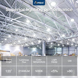 UFO LED High Bay Light, 28,000LM 5000K, UL Listed, US Hook & 5' Cable, Replaces 650W MH/HPS - 7