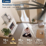 72" Ceiling Fan with Lights – Large Industrial 8 - Blade Black Fan, Reversible, Dimmable, 3CCT, Remote Control, Damp Rated for Bedroom & Patio - 4