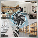 Amico Indoor/Outdoor Wall Mount Fan with Remote, Industrial Waterproof Oscillating Wall Mounted Fan, DC Motor 8 Speeds High Velocity for Garage, Patio, Gym, Warehouse - 5