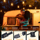 ST38 Outdoor String Lights, LED Shatterproof Bulbs, Suspended Standard Sockets, 3 Lighting Modes - 5