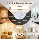 Modern 16 - Inch Black LED Bathroom Vanity Light, 5CCT Dimmable Wall Sconce - 2