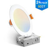 6 Inch Recessed LED Lighting, Slim Design, Selectable CCT, 1050 Lumens - 9