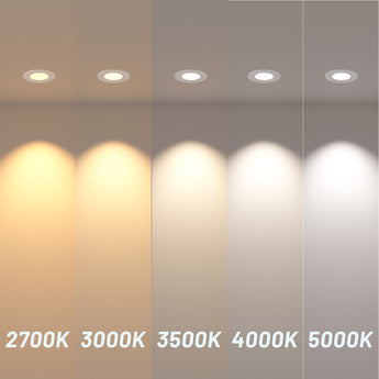 3 Inch Recessed LED Lighting, Slim Design, Selectable CCT, 500 Lumens - 3
