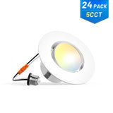 4 Inch Retrofit Eyeball Gimbal Can Lights, Slim Design, Selectable CCT, 900 Lumens - 13