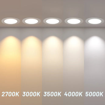 4/6 Inch 5CCT LED Recessed Lighting 24 Pack, 1000LM Ultra - Thin Flat LED Can Lights, Dimmable, IC Rated, 10W Eqv 110W, 2700K/3000K/4000K/5000K/6000K Selectable, Retrofit - ETL & FCC - 4