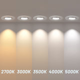 4 Inch Retrofit Eyeball Gimbal Can Lights, Slim Design, Selectable CCT, 650 Lumens - 7