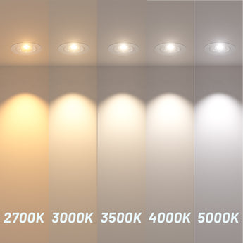 4 Inch Gimbal LED Recessed Lighting, 360° & 90° Adjustable Eyeball, Selectable CCT, 700 Lumens - 4