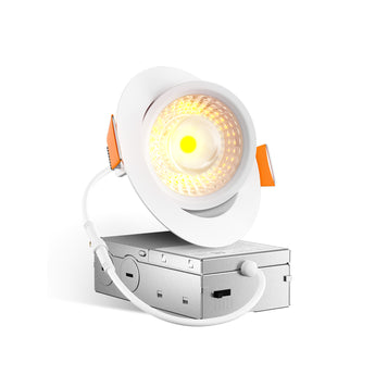 4 Inch Gimbal LED Recessed Lighting, 360° & 90° Adjustable Eyeball, Selectable CCT, 700 Lumens - 1