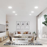 6 Inch Flat LED Recessed Can Light, Dimmable Retrofit Installation, Selectable CCT, 1050 Lumens - 7
