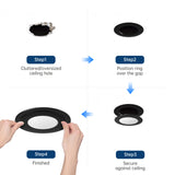 Goof Ring for 6 Inch Recessed Lights, Can Light Trim Ring Cover, 8.6" Outer Diameter, 6.2" Inner Diameter New - 3