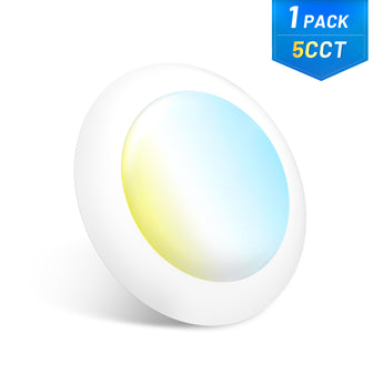 5/6 Inch LED Disk Lights,Flush Mount Ceiling Disc Light, Selectable CCT, 1050 Lumens - 6