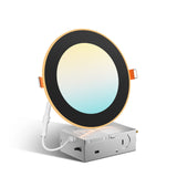 6 Inch Recessed LED Lighting With Night Light, Slim Design, Selectable CCT, 1100 Lumens - 1