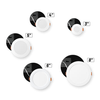 7 Inch Recessed LED Lighting, Slim Design, Selectable CCT, 1300 Lumens - 6