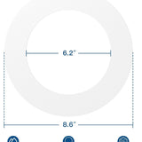 Goof Ring for 6 Inch Recessed Lights, Can Light Trim Ring Cover, 8.6" Outer Diameter, 6.2" Inner Diameter - 10
