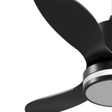 Amico 36" Outdoor Ceiling Fan with Light, IP65 Waterproof 3CCT 6 Speed Hanging Gazebo Fan, Remote Plug in for Patio Porch Garage, Black-6
