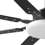 Amico 64" Ceiling Fan with Light & Remote – Dimmable, 6 - Speed Reversible DC Motor, Quiet Modern Black Fan for Living Room, Kitchen & Patio - 5