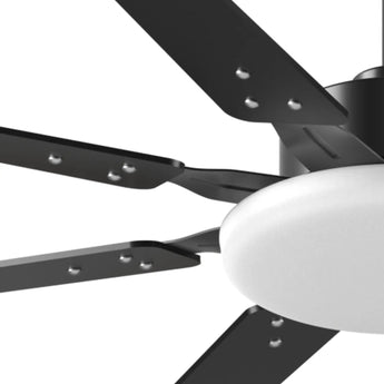 Amico 64" Ceiling Fan with Light & Remote – Dimmable, 6 - Speed Reversible DC Motor, Quiet Modern Black Fan for Living Room, Kitchen & Patio - 5