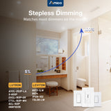 Amico 6 Pack 2 Inch 5CCT Ultra - Thin LED Canless Recessed Ceiling Light with Junction Box, 2700K/3000K/3500K/4000K/5000K Selectable, CRI90+, 6W=40W, 350LM, Dimmable Canless Wafer Downlight - ETL&FCC - 8