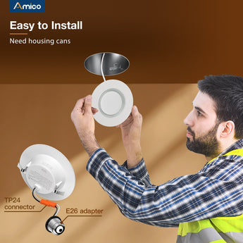 Easy to install recessed lighting, need housing cans.