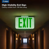 Double Sided Green LED Exit Sign, UL94V-0 Flame Retardant, Hardwired 120V/277V with 90Min Emergency Battery Backup, Commercial Exit Light for Public Buildings-9