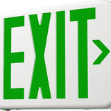 Double Sided Green LED Exit Sign, UL94V-0 Flame Retardant, Hardwired 120V/277V with 90Min Emergency Battery Backup, Commercial Exit Light for Public Buildings-1