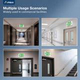 Double Sided Green LED Exit Sign, UL94V-0 Flame Retardant, Hardwired 120V/277V with 90Min Emergency Battery Backup, Commercial Exit Light for Public Buildings-5