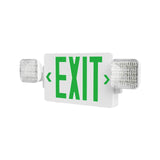 Green Double-Sided Exit Sign with Emergency Lights, Two LED Adjustable Head with Battery Backup, ETL Certified, AC 120/277V, Commercial Emergency Lights Combo for Business-1