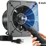 Kitchen Exhaust Fan with Remote, 686 CFM High Airflow EC Motor Ventilation Fan, 9 - Speed Adjustable, 29W Energy Efficient, Timer, Low Noise 50dB, Black for Kitchen, Garage, Attic & Greenhouse, FCC Certified - 10