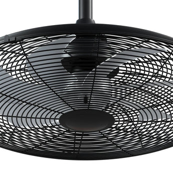 Outdoor Ceiling Fan with Light for Patios, 24 inch Black Waterproof Gazebo Fan with Remote&APP Control, Reversible, Dimmable, Plug in Hook Mount Portable Fan for Garage Pergola Porch Canopy Visit the addlon Sto-16