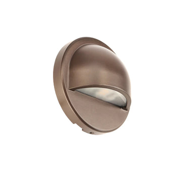 Round Low Voltage LED Deck Step Light - Dimmable Aluminum Landscape Lamp - 1