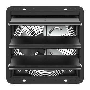 Shutter Exhaust Fan 8-Speed , 1238 CFM DC Vent Fan with Thermostat Humidity Control for Attic Garage Chicken Coop-12