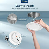 12/20 Pack 5/6 Inch Plastic Flat Panel Led Retrofit Can Lights, 5CCT 2700K/3000K/4000K/5000K/6000K,12W, 1050LM - 2