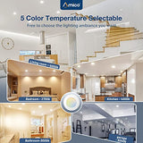 1/12/24 Pack 5/6 Inch LED Flush Mount Disk Light with 5CCT Color - Changing, 2700K / 3000K / 3500K / 4000K / 5000K, 12W, 1050LM - 2