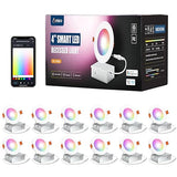 4/6 Inch White Smart Wifi Slim Recessed Led Light, RGB, 2700 - 6500K Color Changing - 1