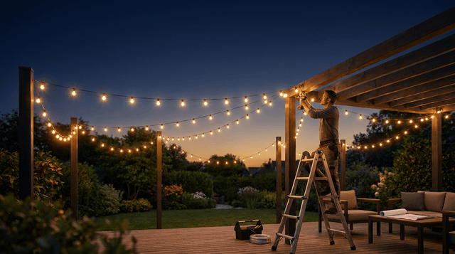 How to Hang Outdoor String Lights: Step-by-Step Installation Guide for ...