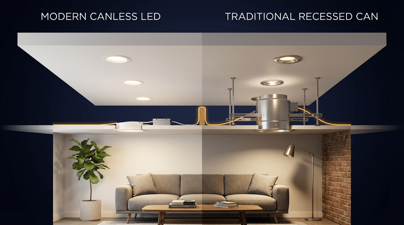Are Canless LED Recessed Lights Better Than Traditional Can Lights for ...