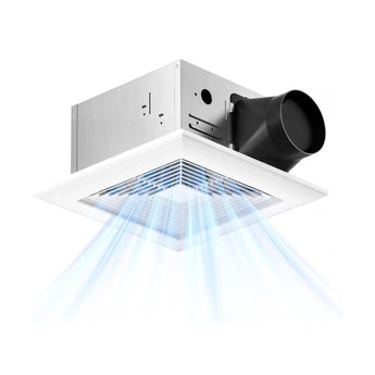 10 Inch Bathroom Exhaust Fan, 110 CFM, 0.9 Sones Low Noise Ventilation Fan, ETL & FCC Certified-1