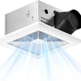 10 Inch Bathroom Exhaust Fan, 110 CFM, 0.9 Sones Low Noise Ventilation Fan, ETL & FCC Certified-1