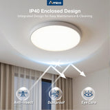 12-Inch Ultra-Slim LED Flush Mount Ceiling Light 5CCT Color Selectable 2400LM Bright ETL/FCC-7
