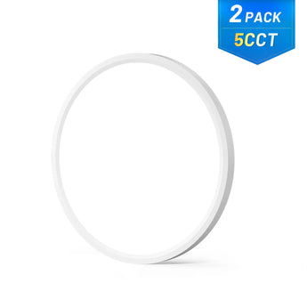 12-Inch Ultra-Slim LED Flush Mount Ceiling Light 5CCT Color Selectable 2400LM Bright ETL/FCC-13