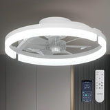 18" Low Profile Fandelier Ceiling Fan with Light & Remote, Flush Mount, 3 - CCT Dimmable, Modern LED Enclosed Fan - 11