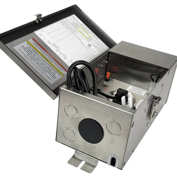 150W Low Voltage Landscape Lighting Transformer - Stainless Steel Power Supply - 4